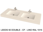 Plan vasque lavabo sur mesure : L 120 à 201 x P 40 à 51 cm, finition lisse mate, 10 couleurs au choix, Anti bactérien, résine Akrytan® teinté dans la masse, Livraison Offerte.